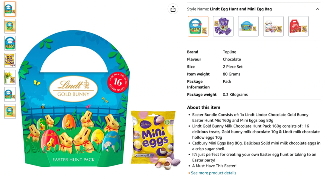 chasing seasonal search intent Lindt Easter example