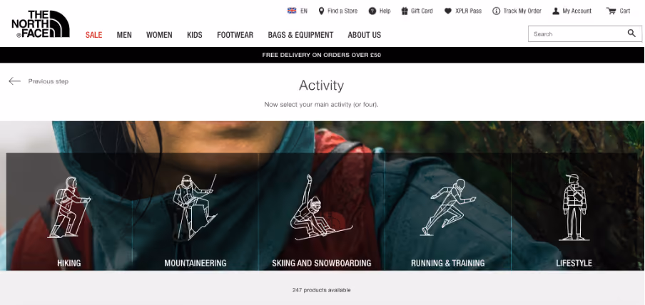 AI competitive edge in action North Face