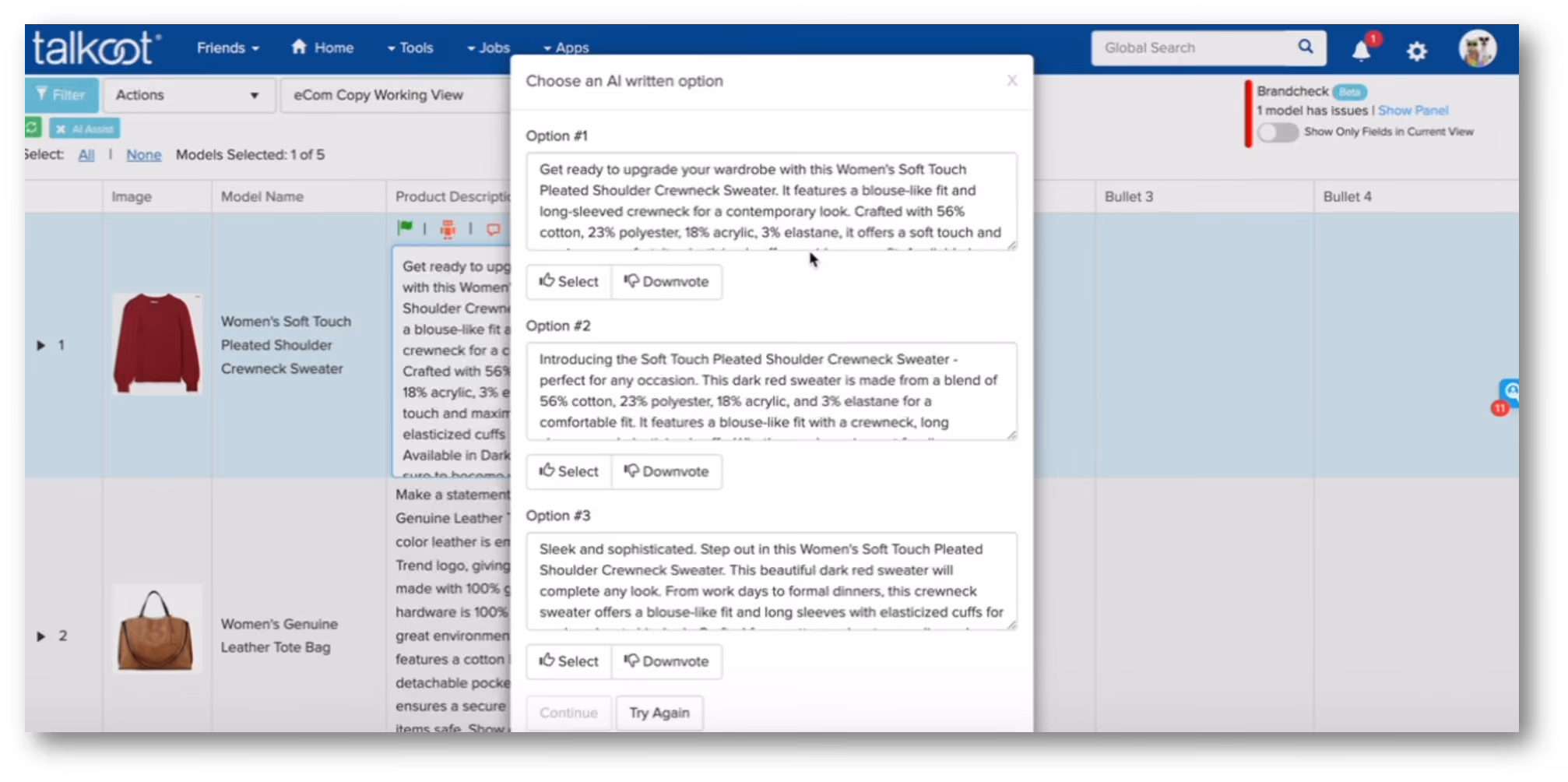 AI writing generator