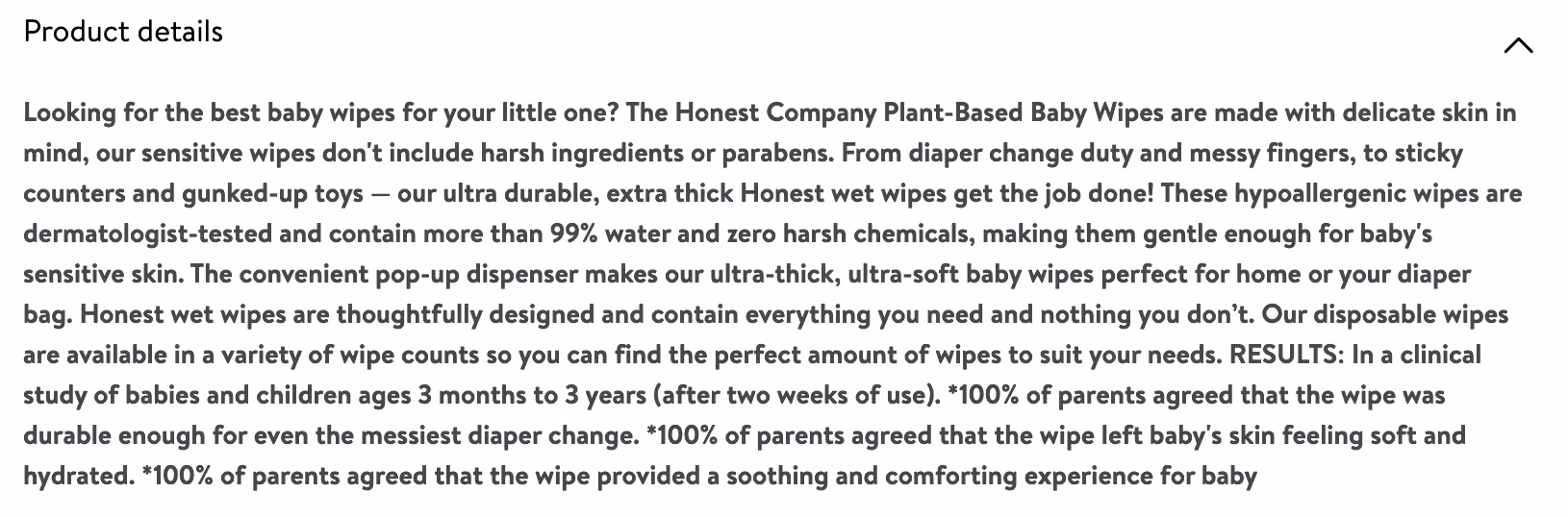 Walmart product description