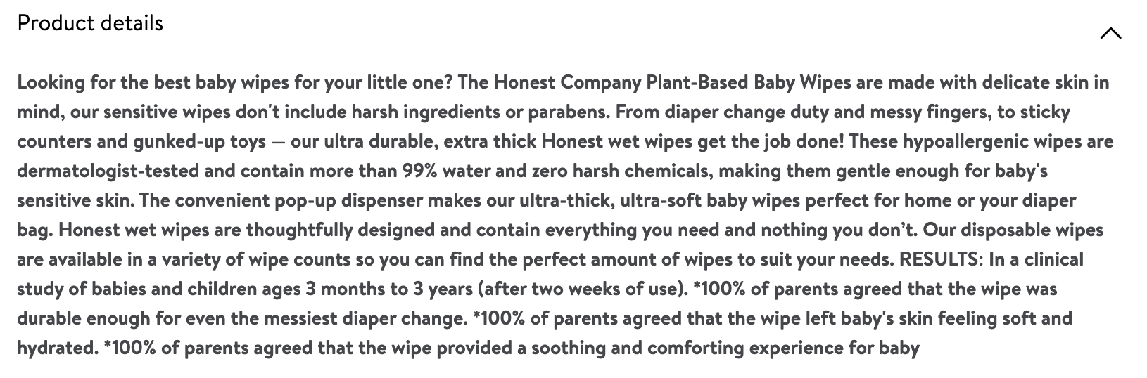 Walmart product description