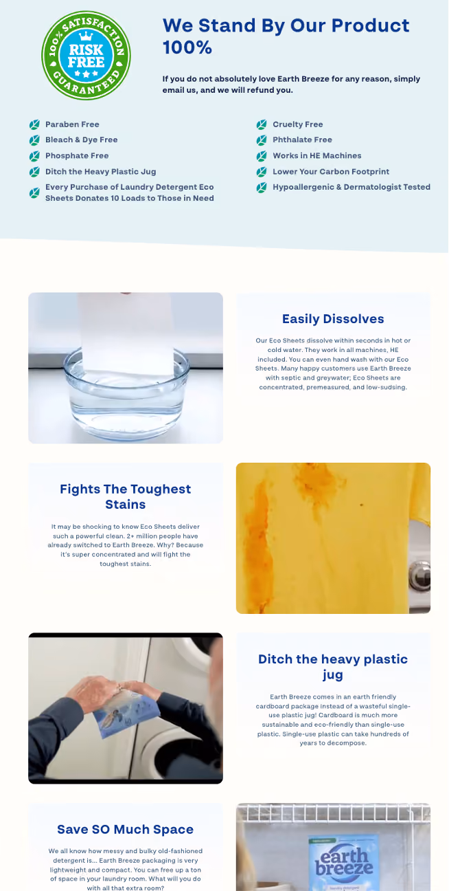 GEO product information example