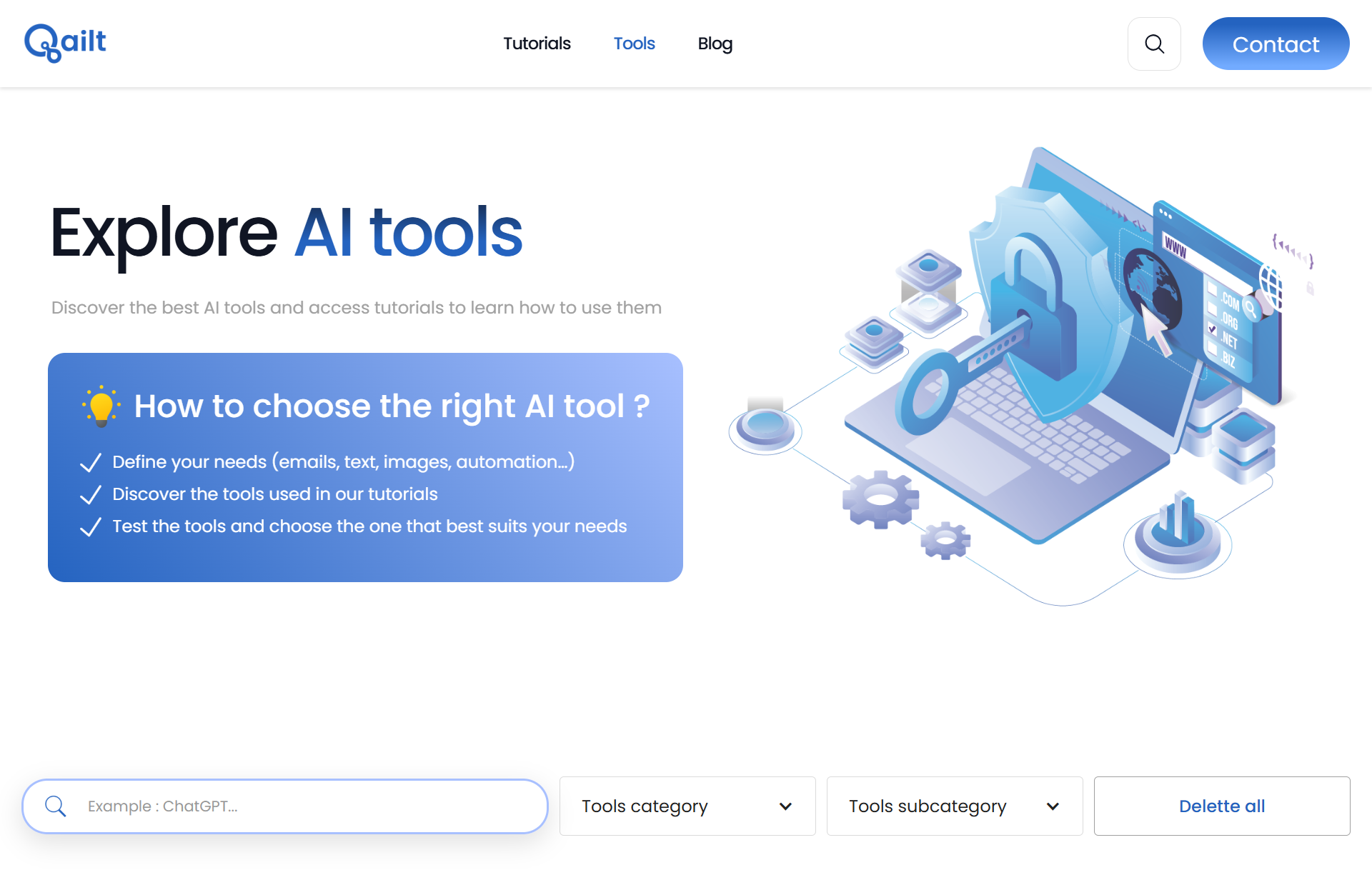 QAILT AI Tutorials & Tools Learning Platform