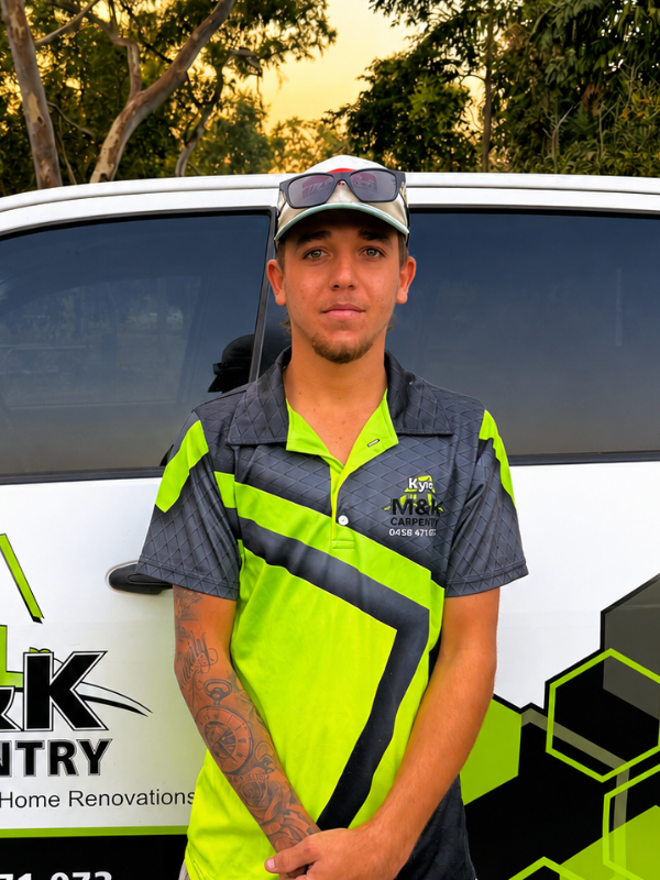 Kye Ryan, apprentice with M&K Carpentry.