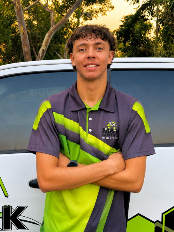 Taj Sartori, labourer with M&K Carpentry.
