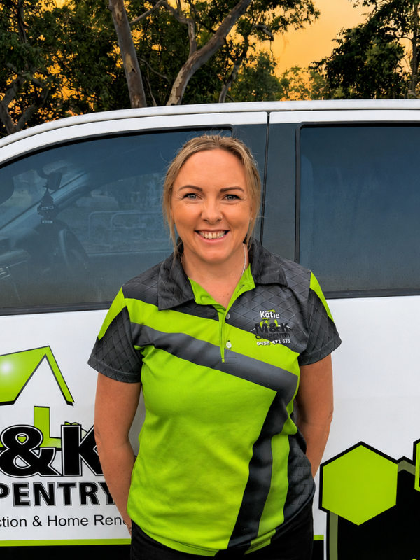 Katie Sartori, co-owner of M&K Carpentry.