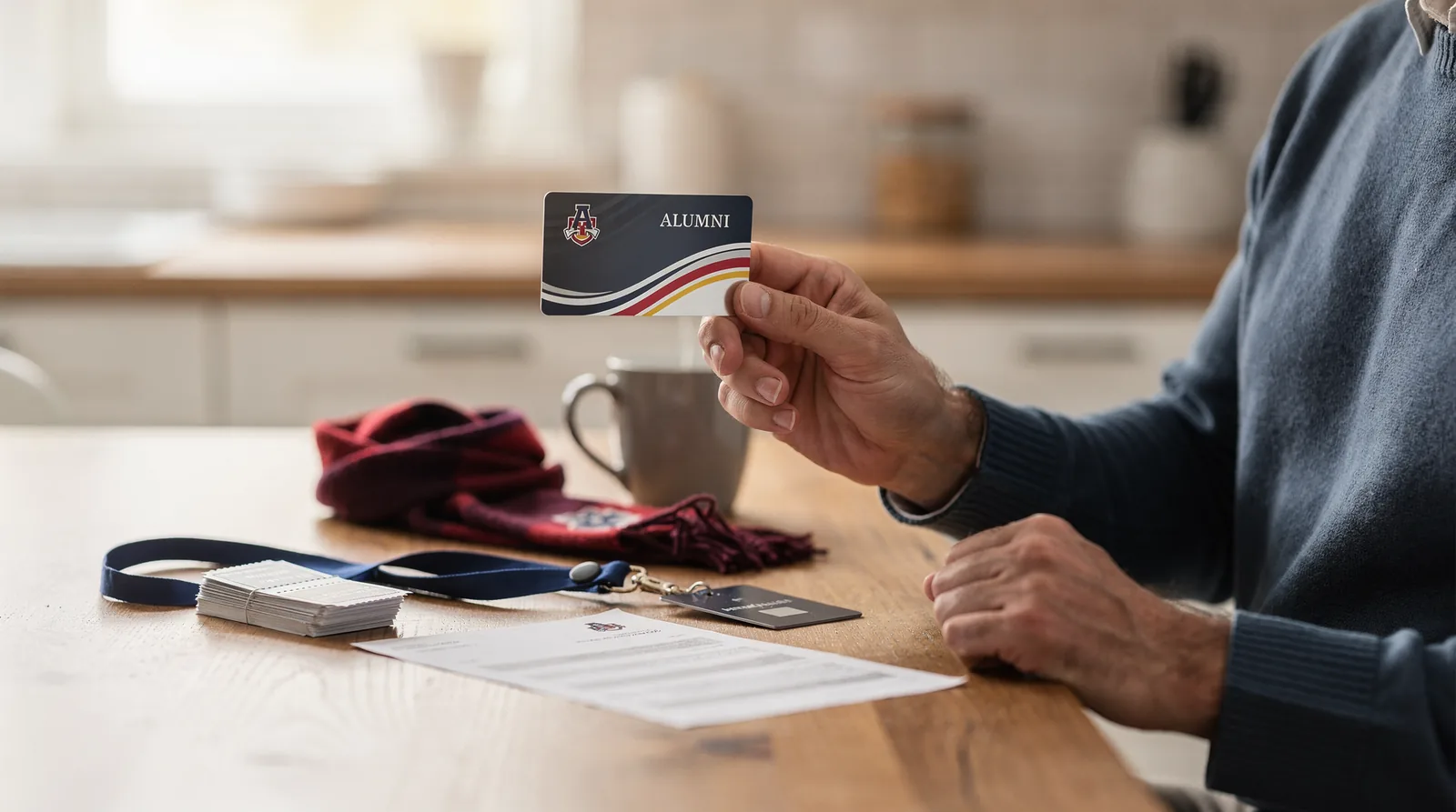 A co-branded alumni card directs a portion of every new account toward university programs