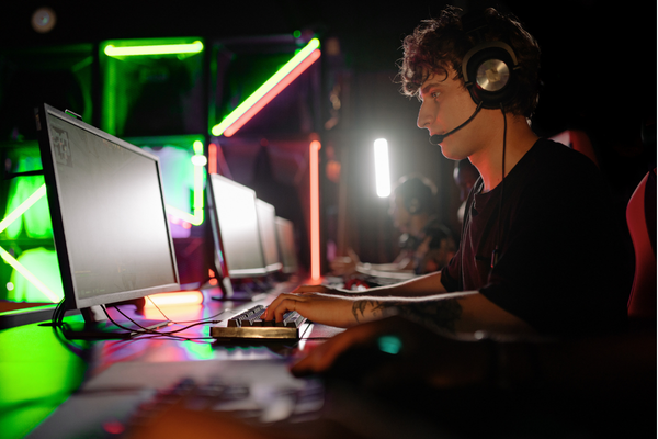 Managed security — a security analyst at a monitoring workstation