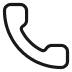 Black telephone handset icon depicting a classic phone receiver.