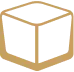 Simple beige 3D cube icon with visible edges and corners on a white background.
