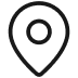 Map location pin icon with a circle in the center.