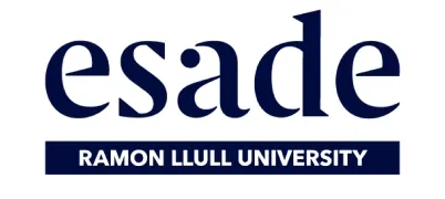 ESADE Ramon Llull University logo with ESADE text above a dark rectangle containing the university name.