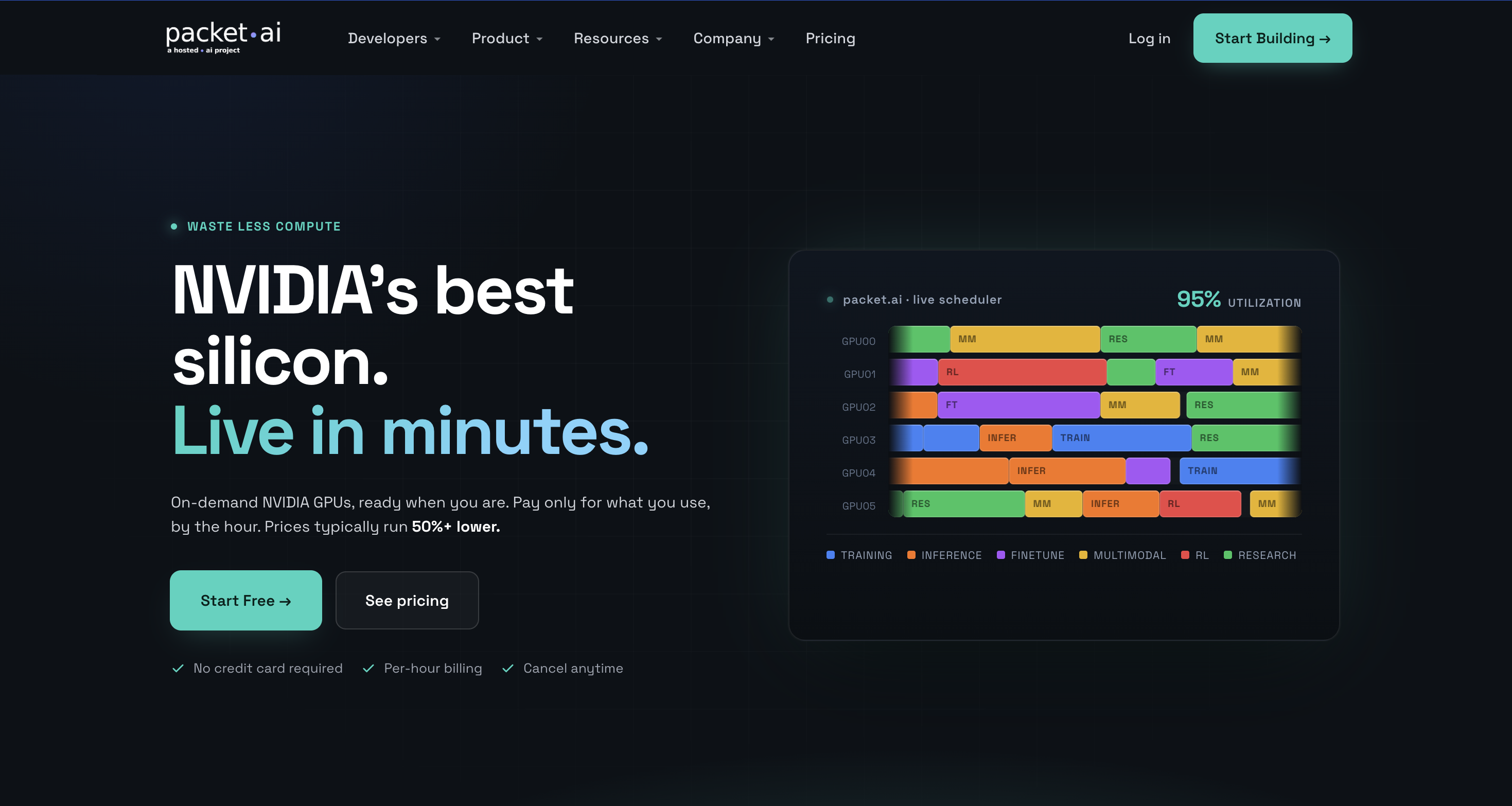 Packet.ai — 官网预览图