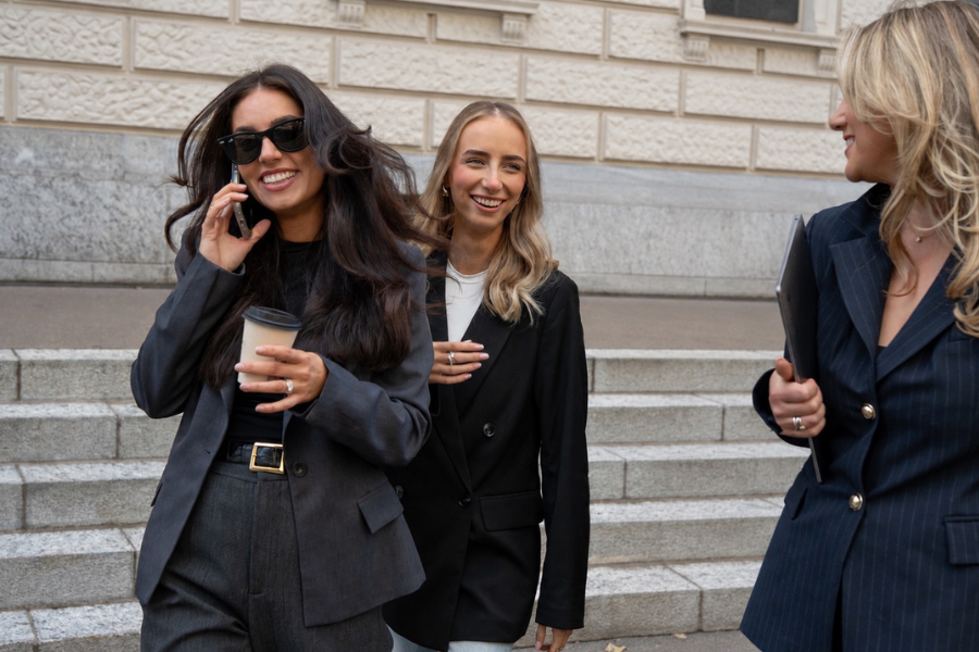 Businesswomen having a coffee