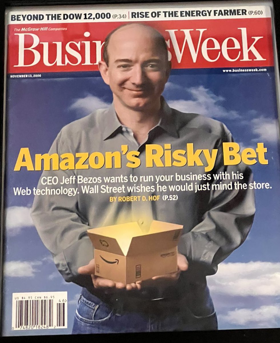 A BusinessWeek magazine cover featuring Jeff Bezos.