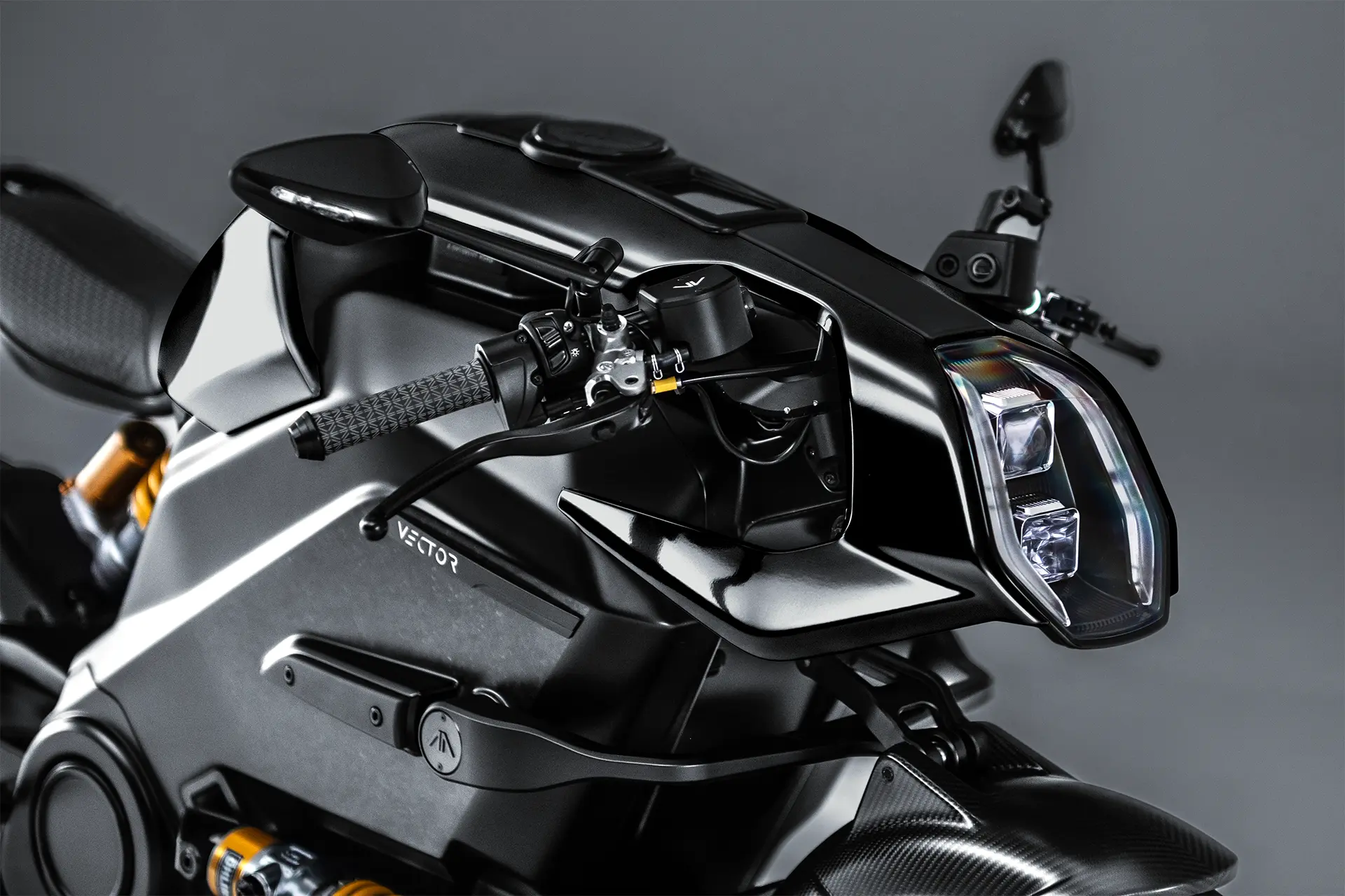 Close up of the Arc Vector monocoque and top panel