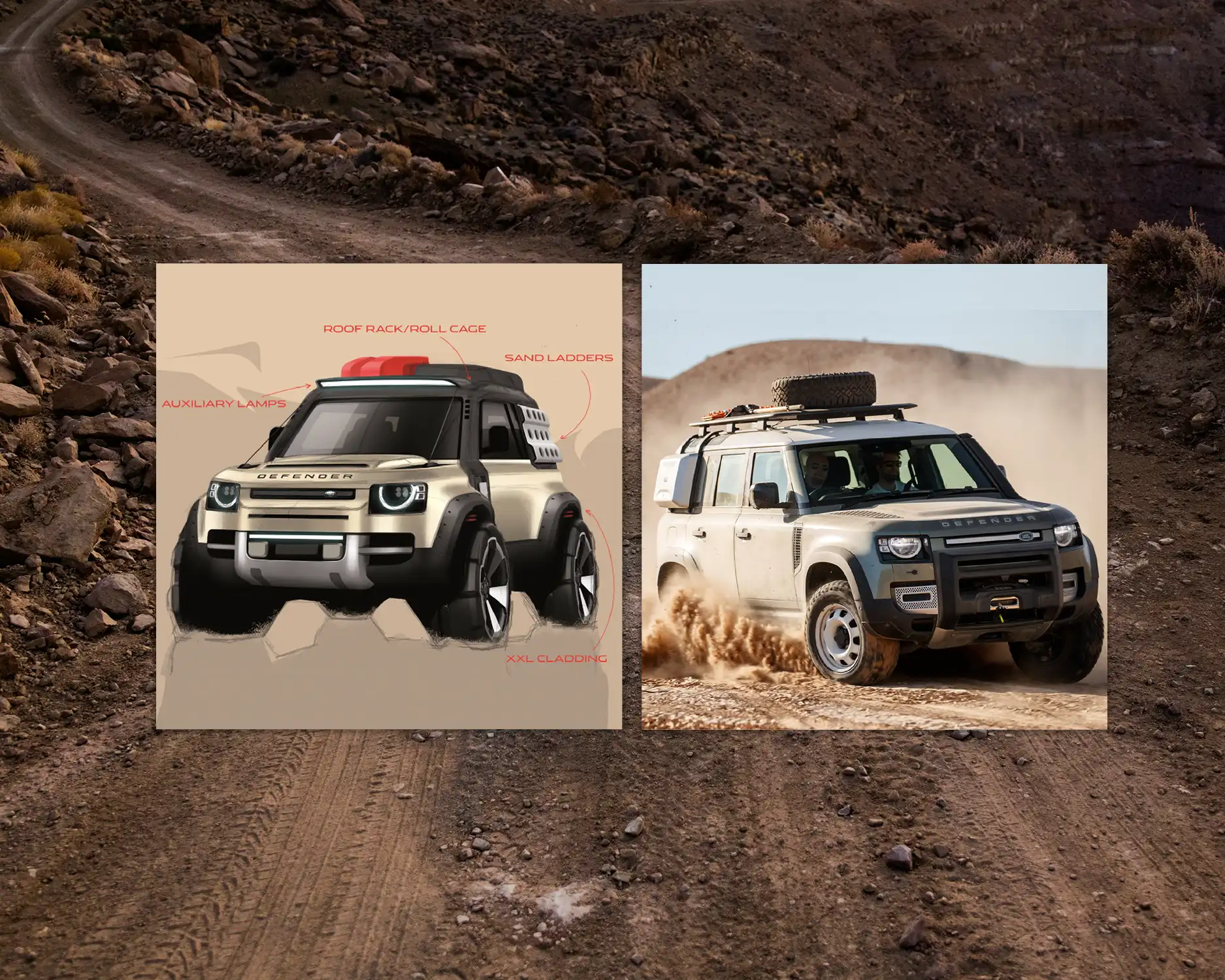 Vehicle engineering services image for a desert rescue vehicle product
