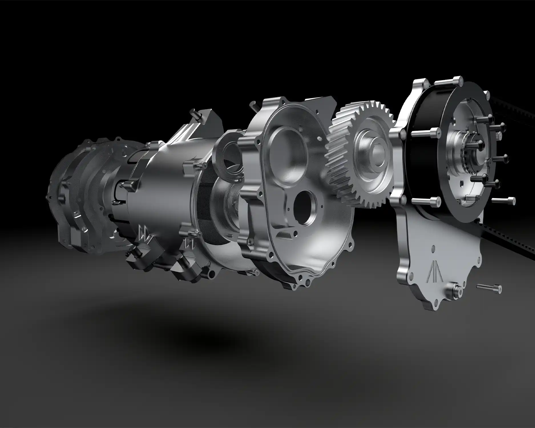 Exploded view of an Arc electric motor design