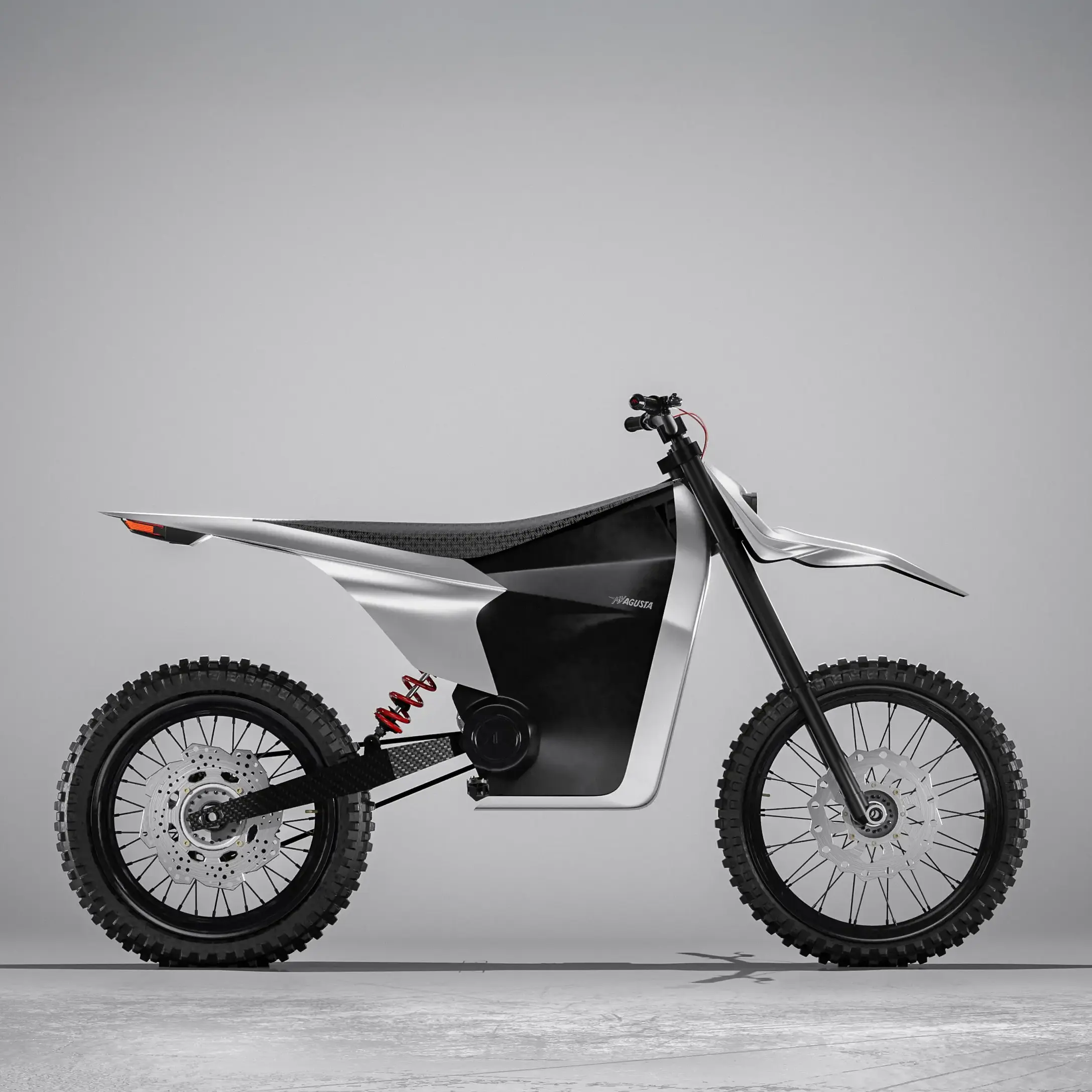 Arc Enduro platform image showing a product render in black, red and aluminium livery