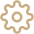 Settings cog outline icon