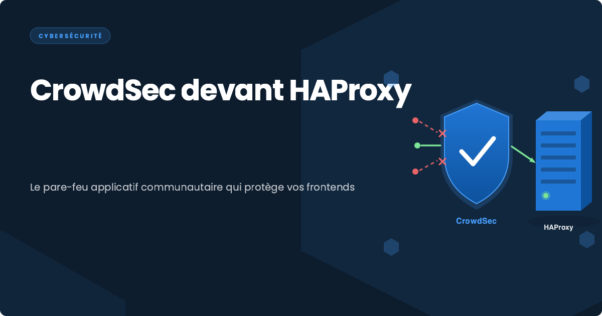 CrowdSec devant HAProxy — bannière de l'article Logexia