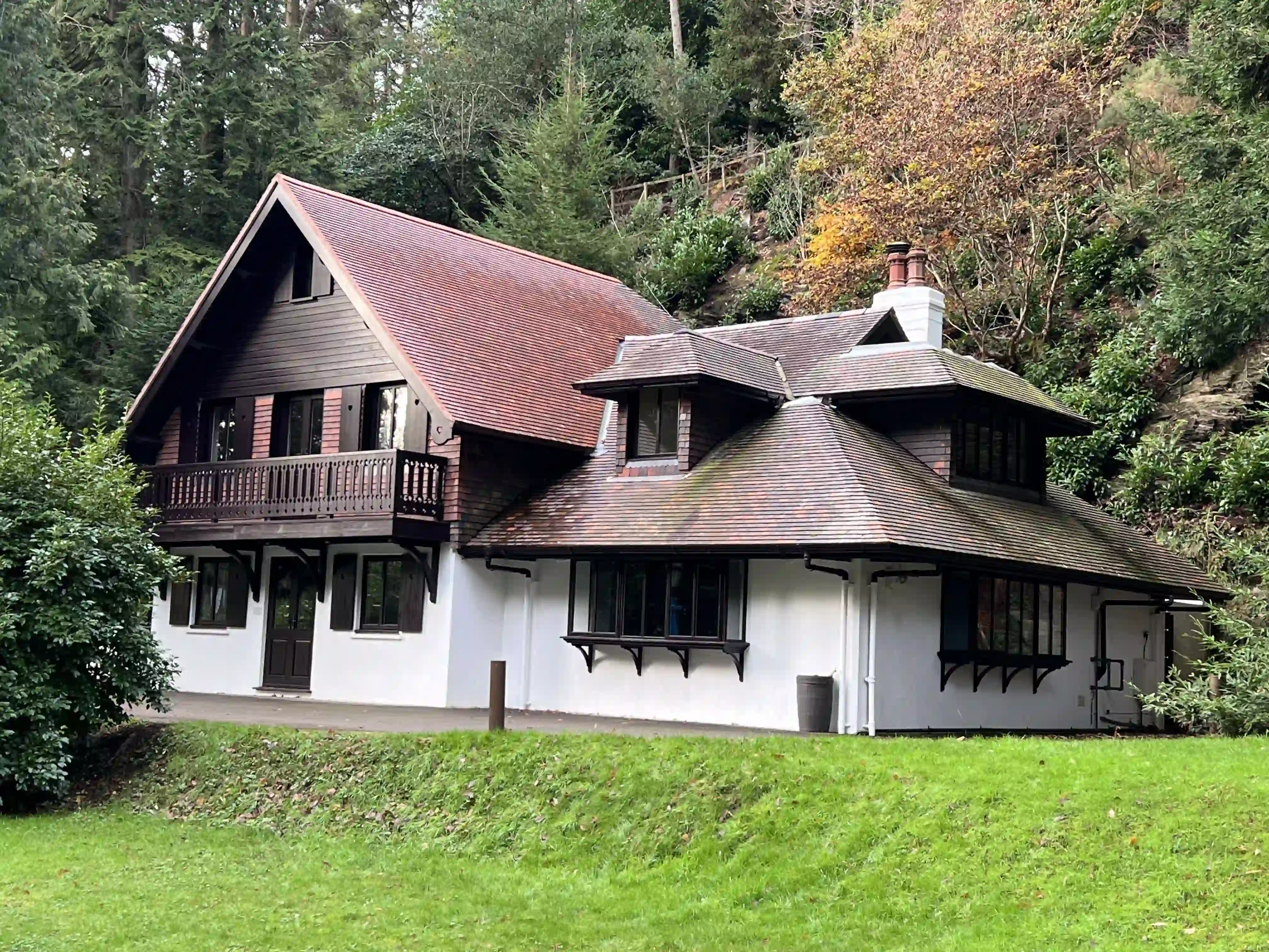 Restored Swiss Chalet at Glen Helen after fire reinstatement