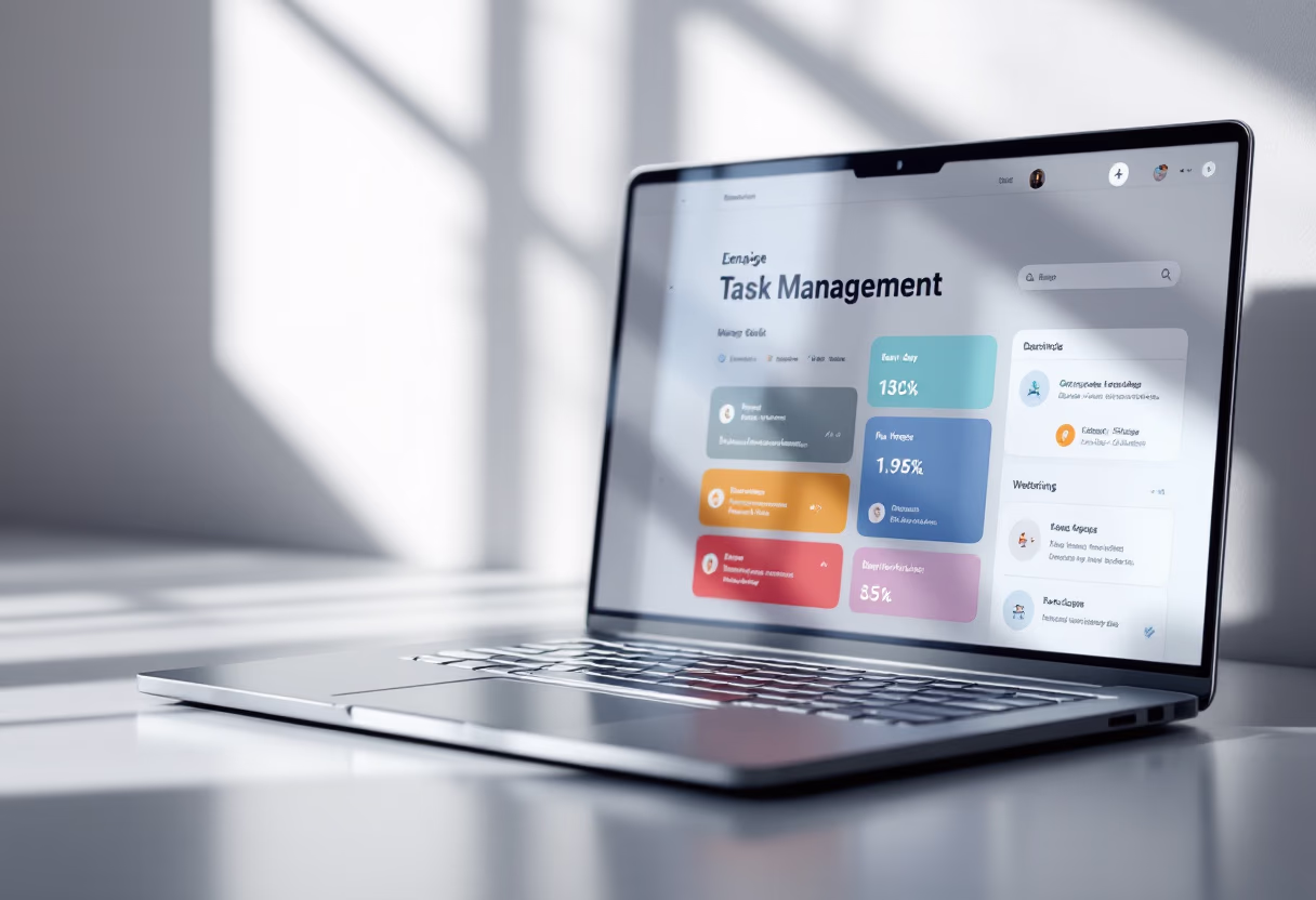 interface of task management module (for a productivity tools business)