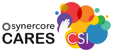 Synercore Cares CSI logo