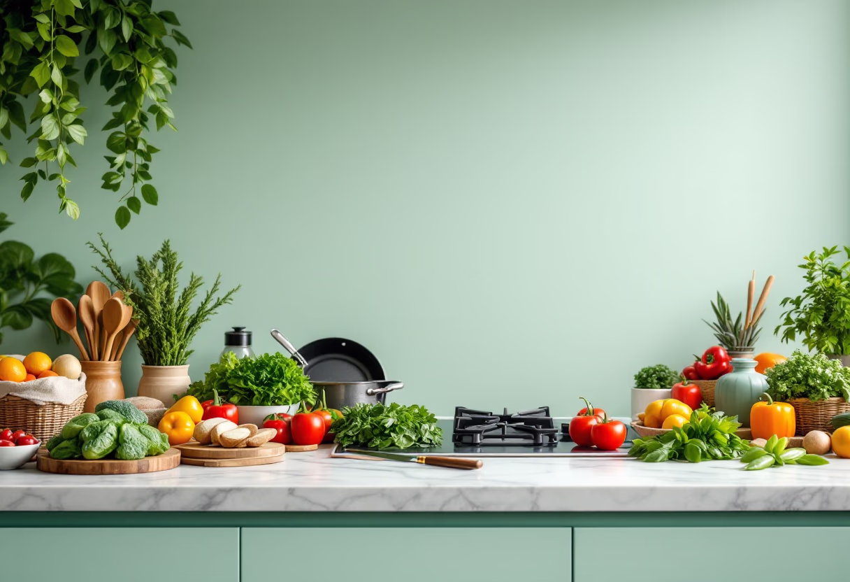 [background image] image of cooking class setting (for a grocery store)