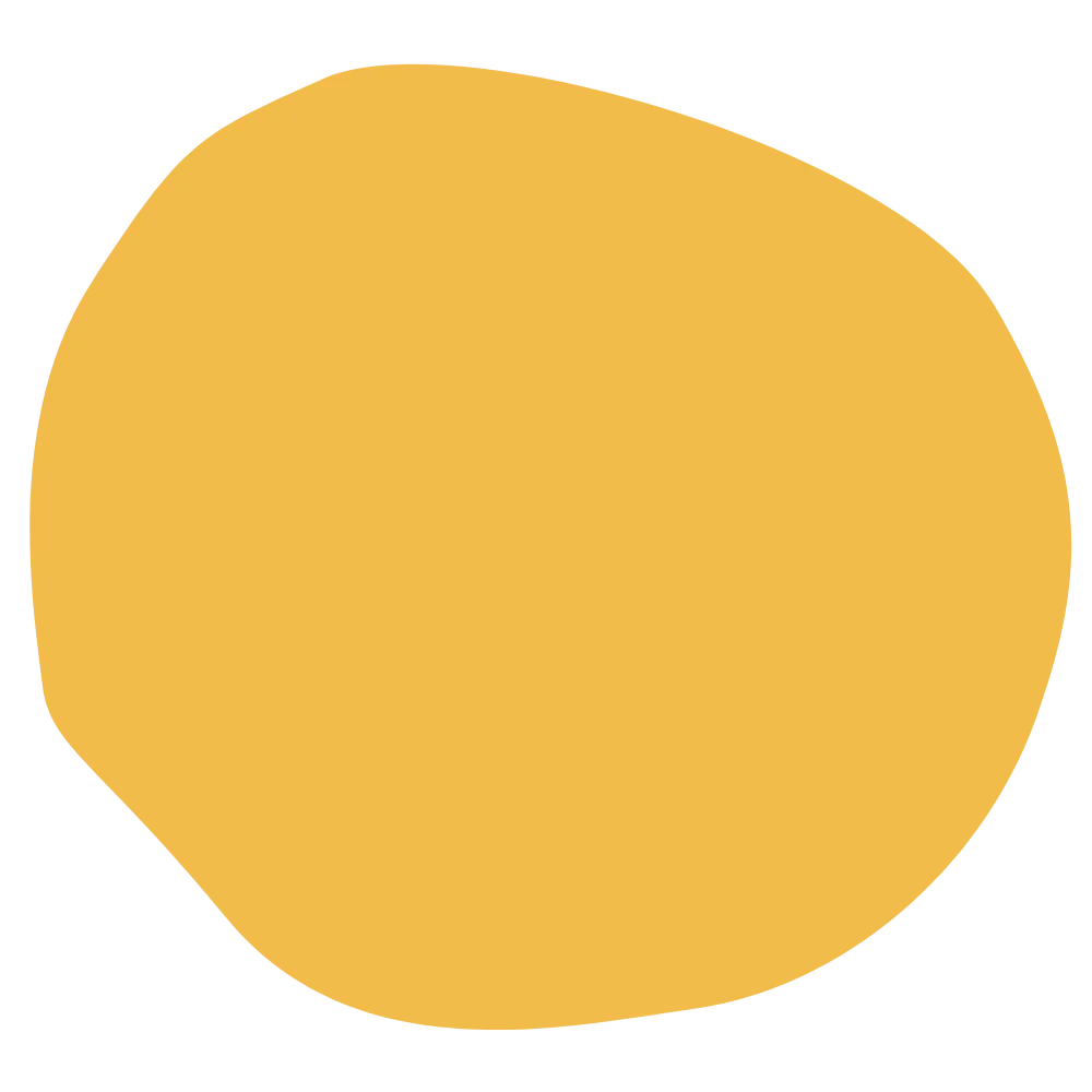 A yellow circle with irregular edges on a transparent background.