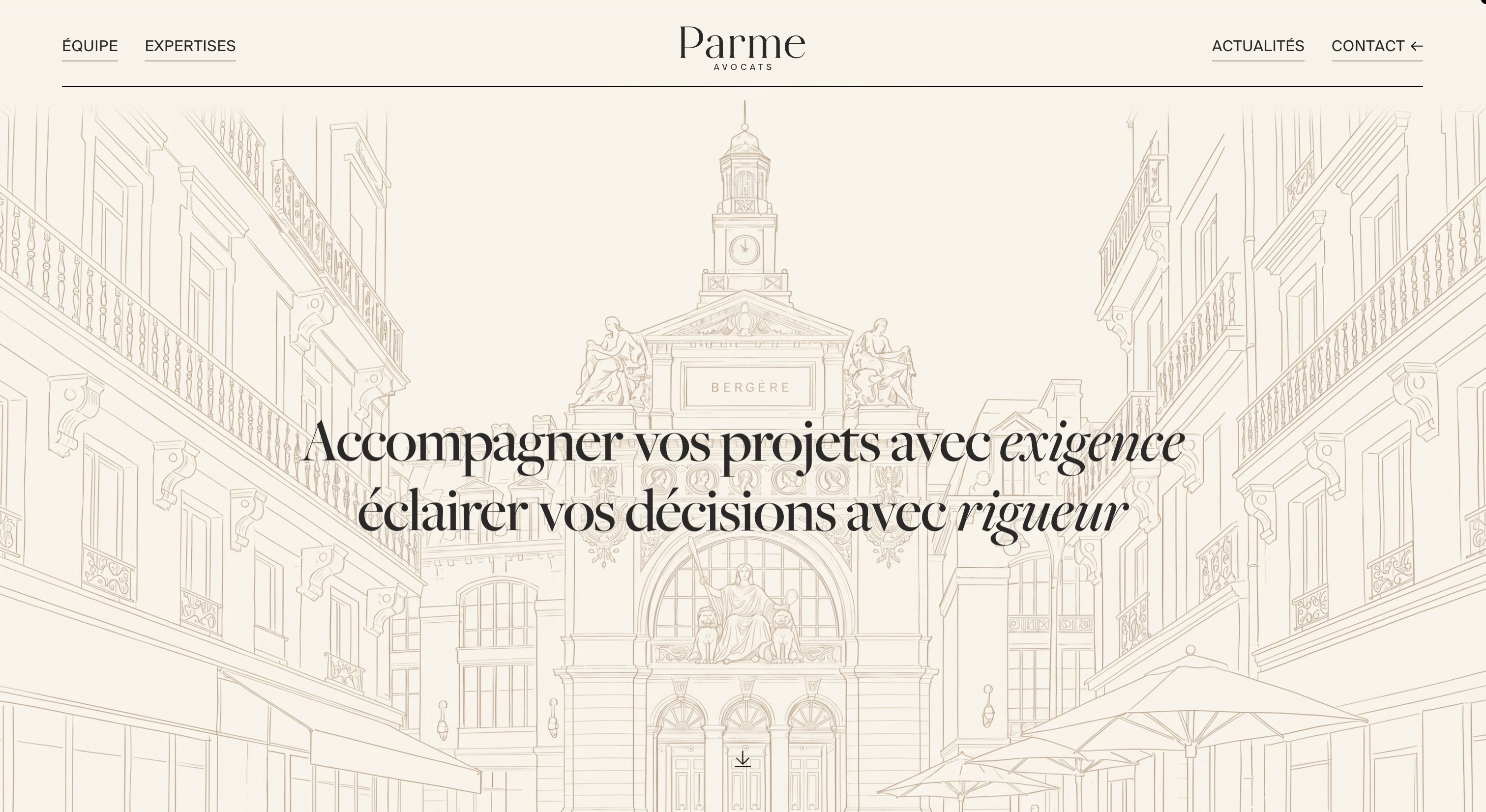Site Parme Avocats avant la refonte