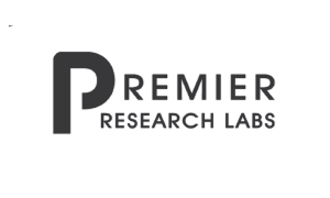 Premier Research Labs logo with stylized letter P followed by the company name in uppercase letters.