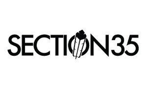 Text logo reading 'SECTION35' with a stylized feather integrated into the letter 'O'.