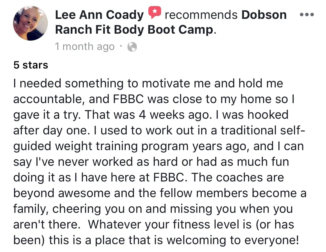 a screenshot of a client testimonial
