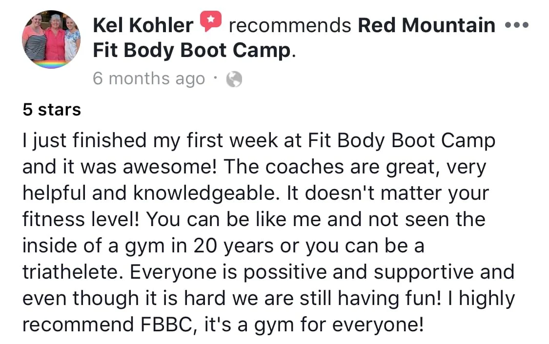 a screenshot of a client testimonial