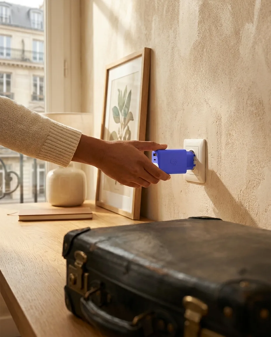 Adaptateur GAN personnalisé en situation lifestyle — Nouvelles Technologie & Connectique, objet publicitaire LOGOBJET