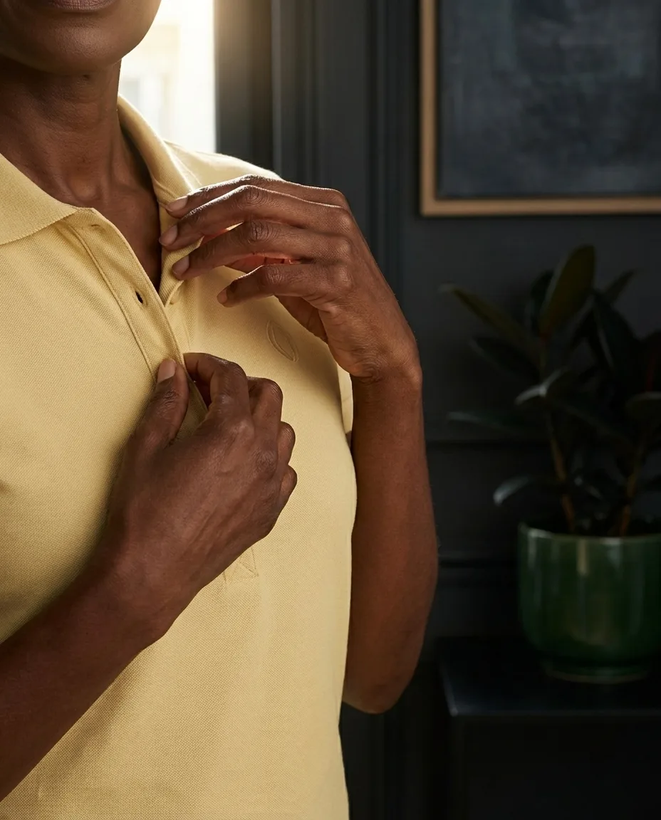 Polo personnalisé en situation lifestyle — Textile d'Image, objet publicitaire LOGOBJET