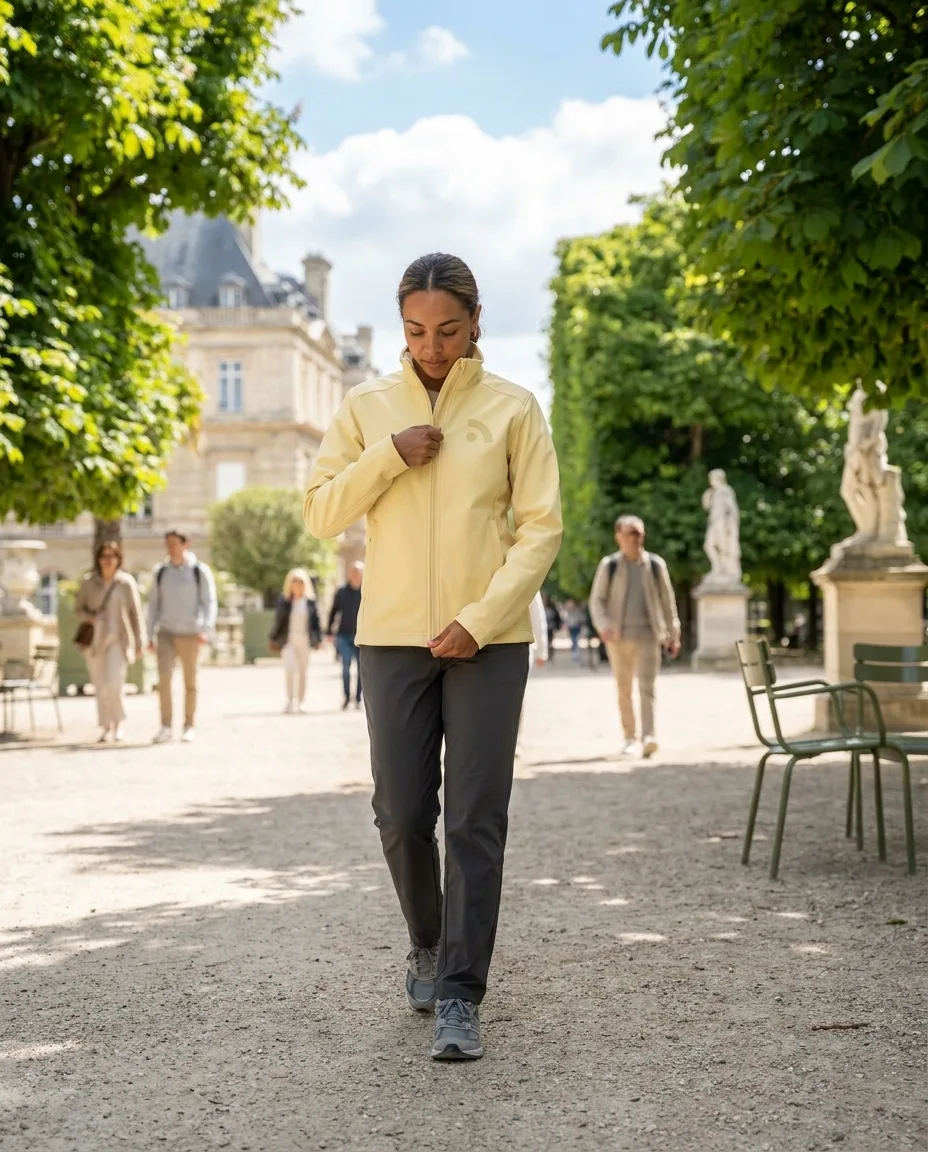 Veste softshell personnalisée en situation lifestyle — Textile d'Image, objet publicitaire LOGOBJET