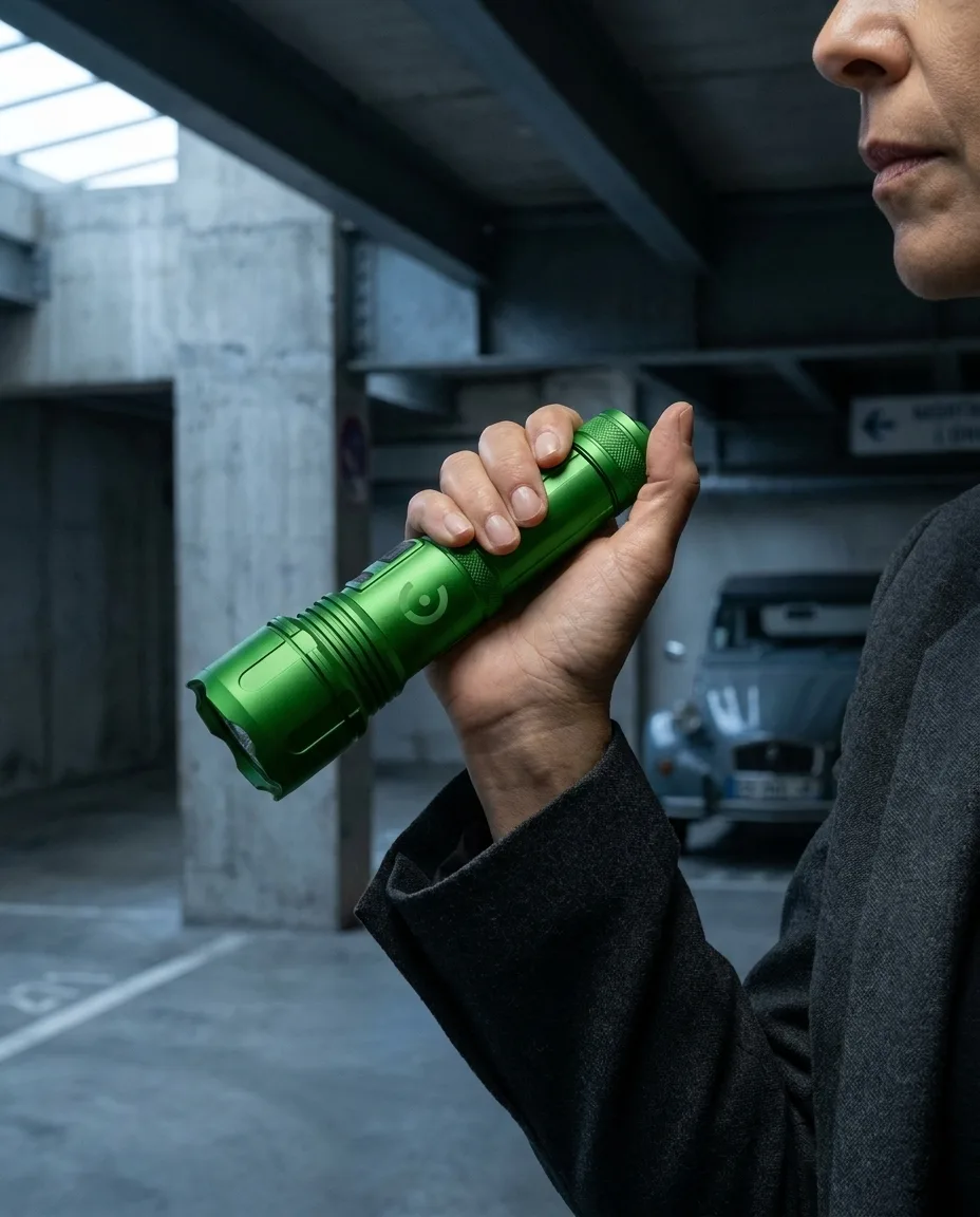 Lampe torche personnalisée en situation lifestyle — Outils & Lampes Torche, objet publicitaire LOGOBJET
