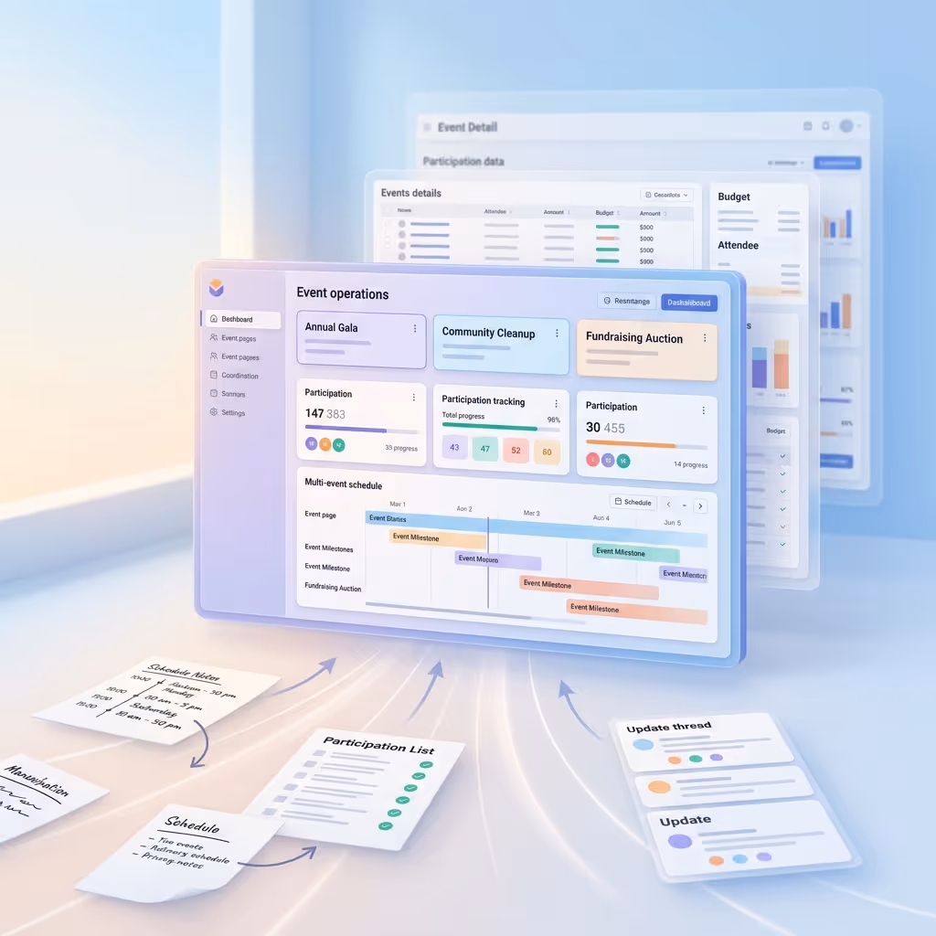 create and manage event workflows