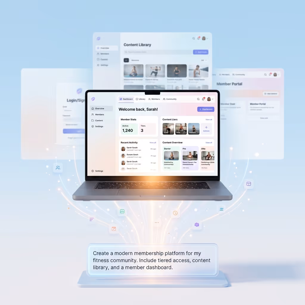 build a fully functional membership website without complexity