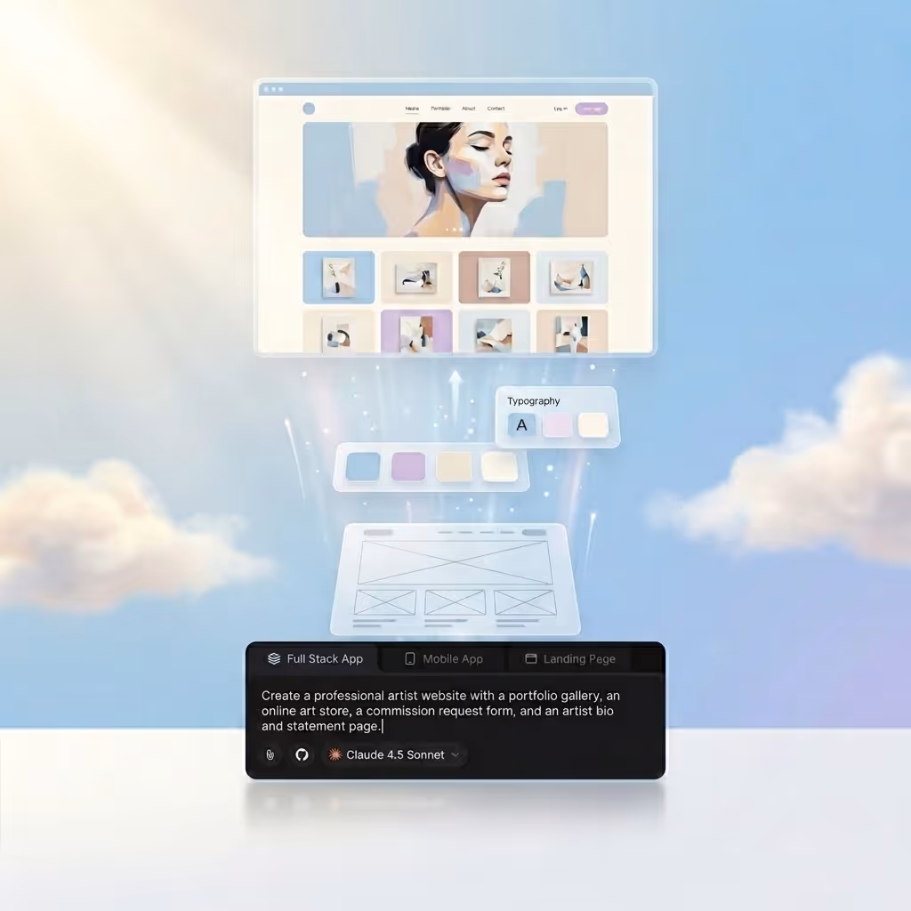 create your artist website with a simple description
