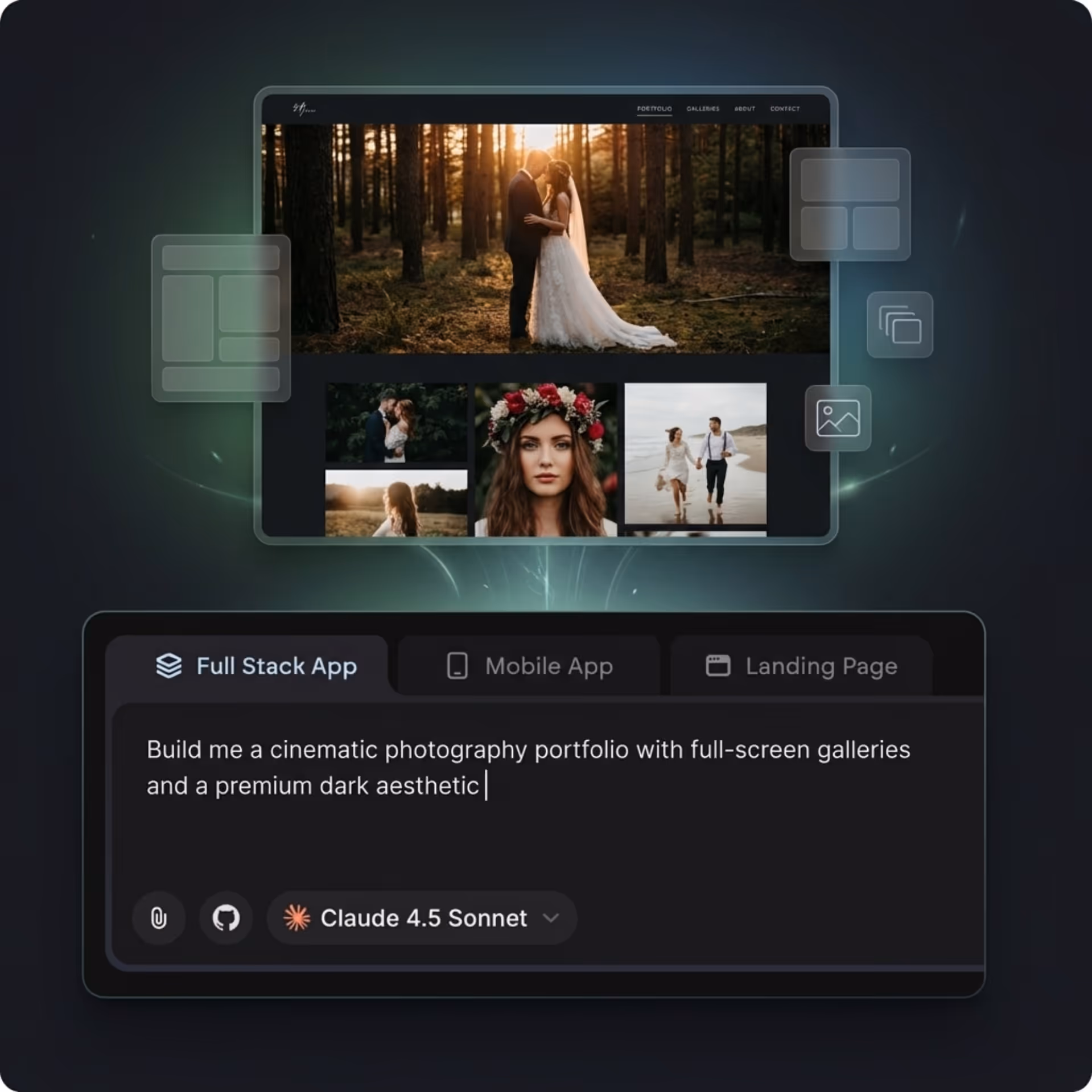 create your photography website with simple prompts