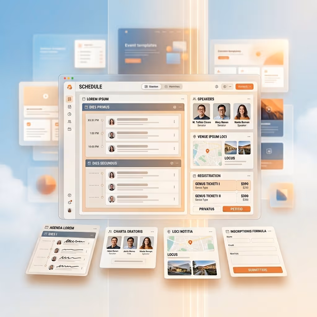 end to end event page structuring