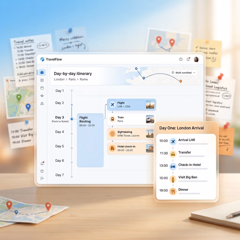 itinerary systems that simplify complex trips