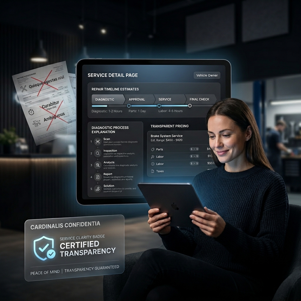 reduce customer anxiety around repair uncertainty
