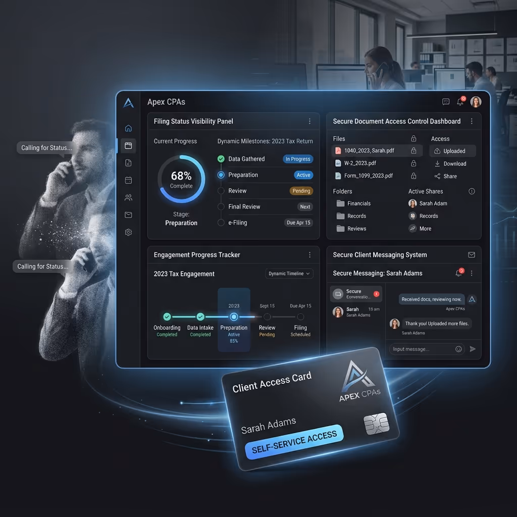 client portal systems that reduce inbound interruptions