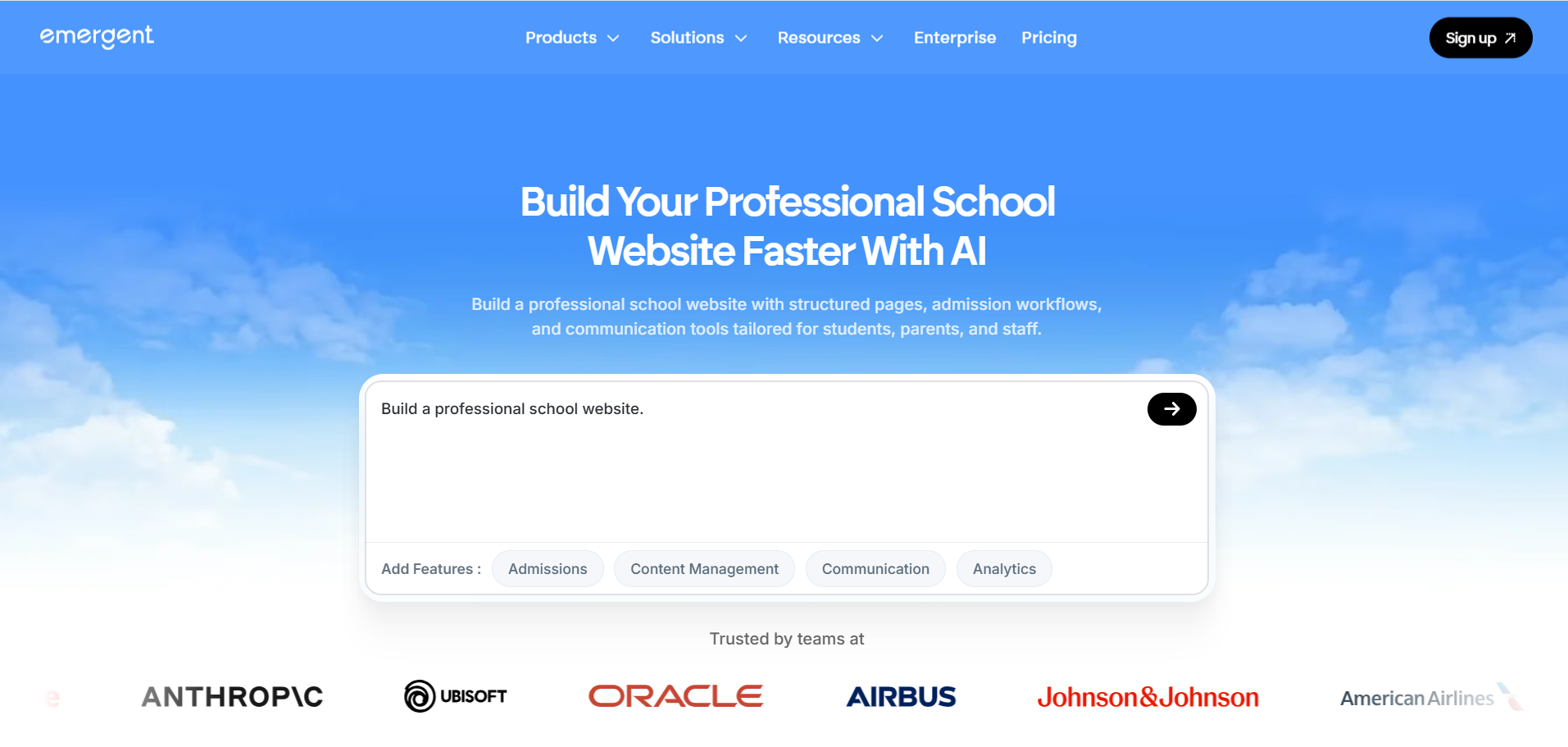 best school website builder Emergent