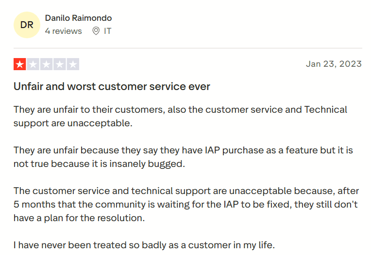 thunkable inconsistent support response unresolved issues