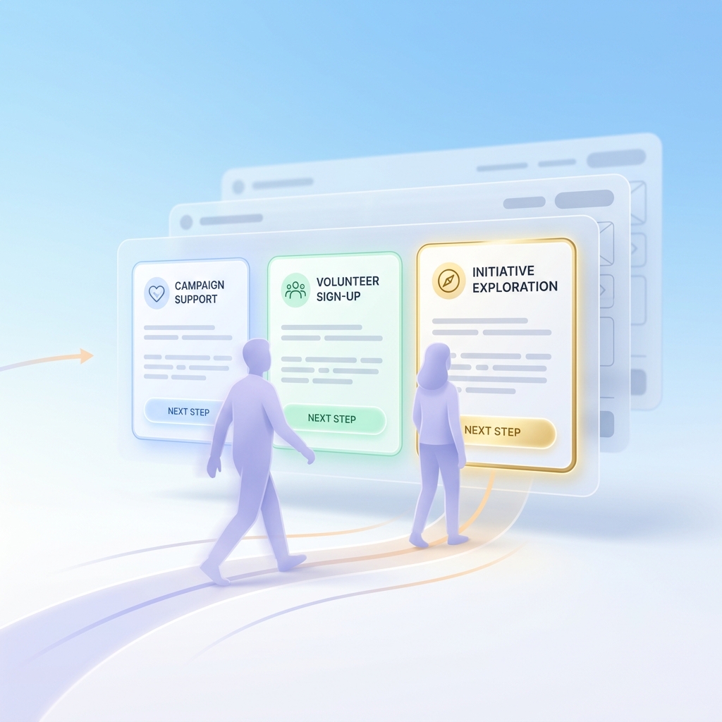 guide visitors toward meaningful actions